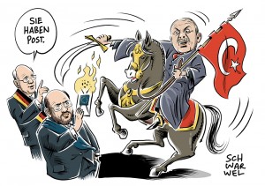 Kritik an Erdoğan wegen Drohungen gegen Abgeordnete: Bundestagspräsident Lammert mahnt, EU-Präsident Schulz schreibt Brandbrief